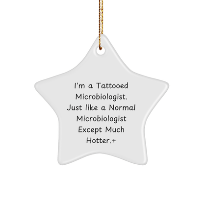 Tattooed Microbiologist Star Ornament – Funny Gift for Scientists - The Buy Boom