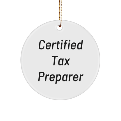 Tax Preparer Gifts from Friends, 'Keep Calm, It's Tax Season!' Circle Ornament for Christmas, Gifts for Tax Professionals - The Buy Boom