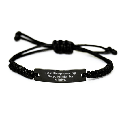 Tax Preparer Ninja Gift – Black Rope Bracelet for Mom - The Buy Boom