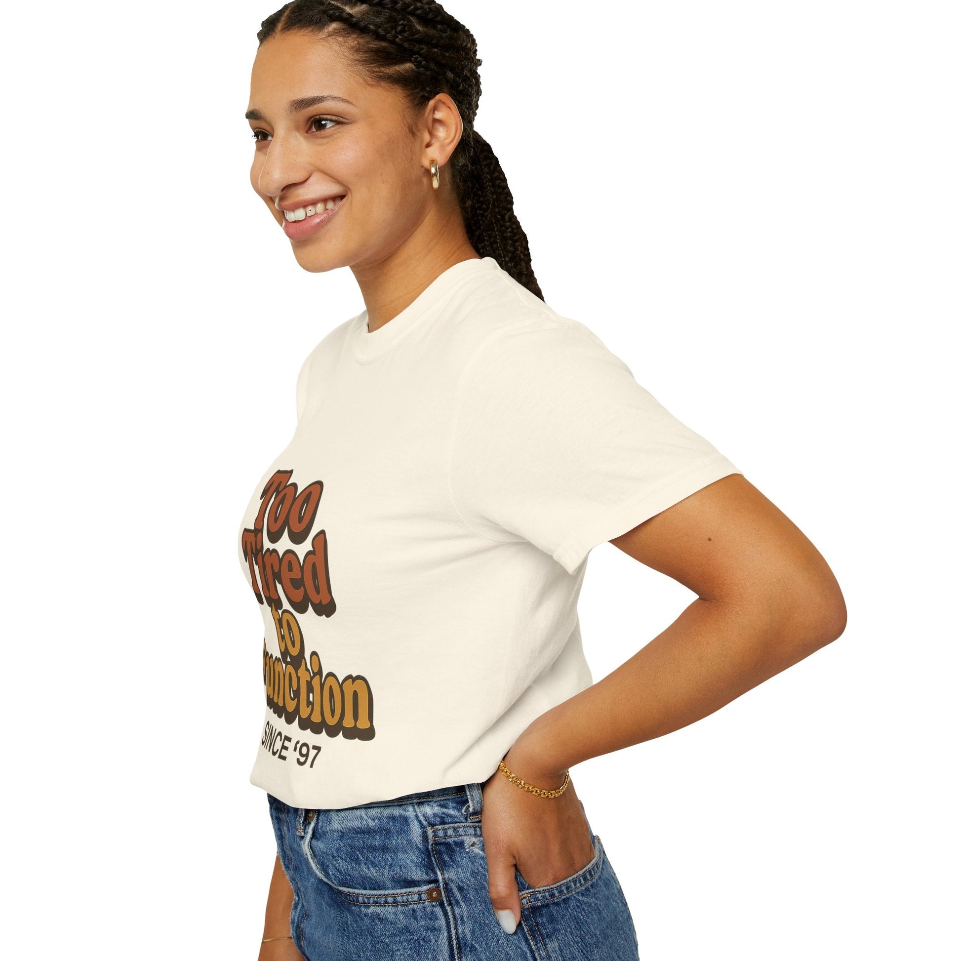 Too Tired to Function T-Shirt – Retro Unisex Graphic Tee | Funny Gift for Friends | 90s - Inspired Humor Shirt - The Buy Boom
