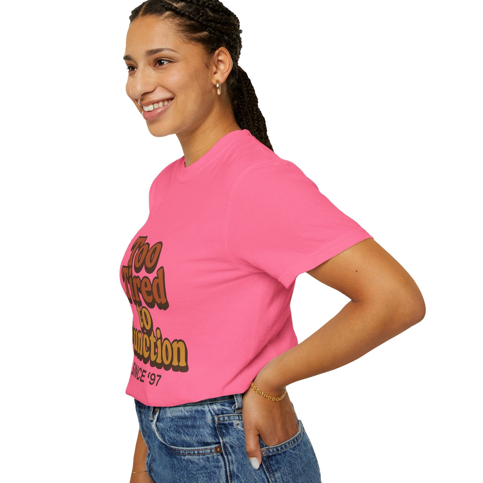 Too Tired to Function T-Shirt – Retro Unisex Graphic Tee | Funny Gift for Friends | 90s - Inspired Humor Shirt - The Buy Boom
