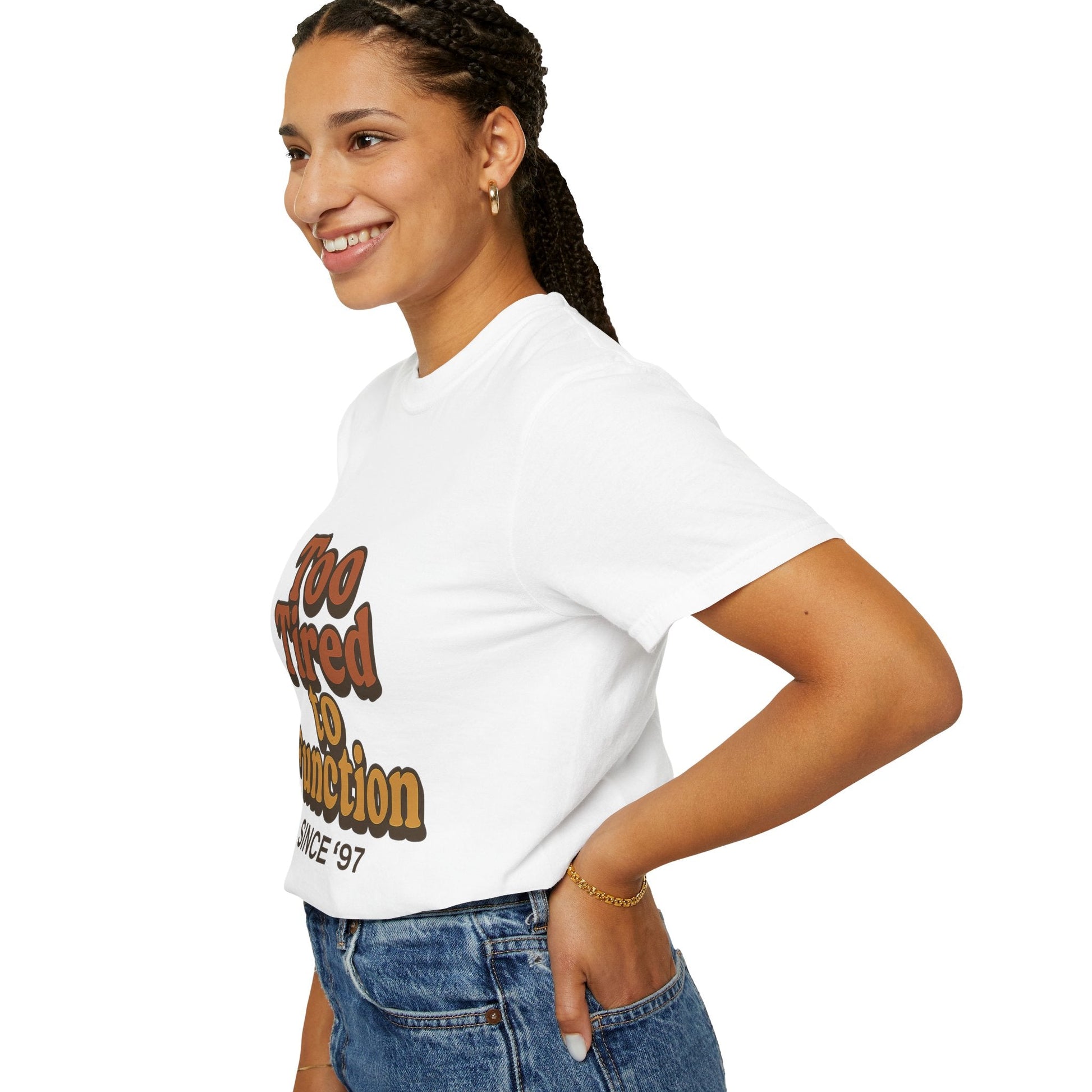 Too Tired to Function T-Shirt – Retro Unisex Graphic Tee | Funny Gift for Friends | 90s - Inspired Humor Shirt - The Buy Boom