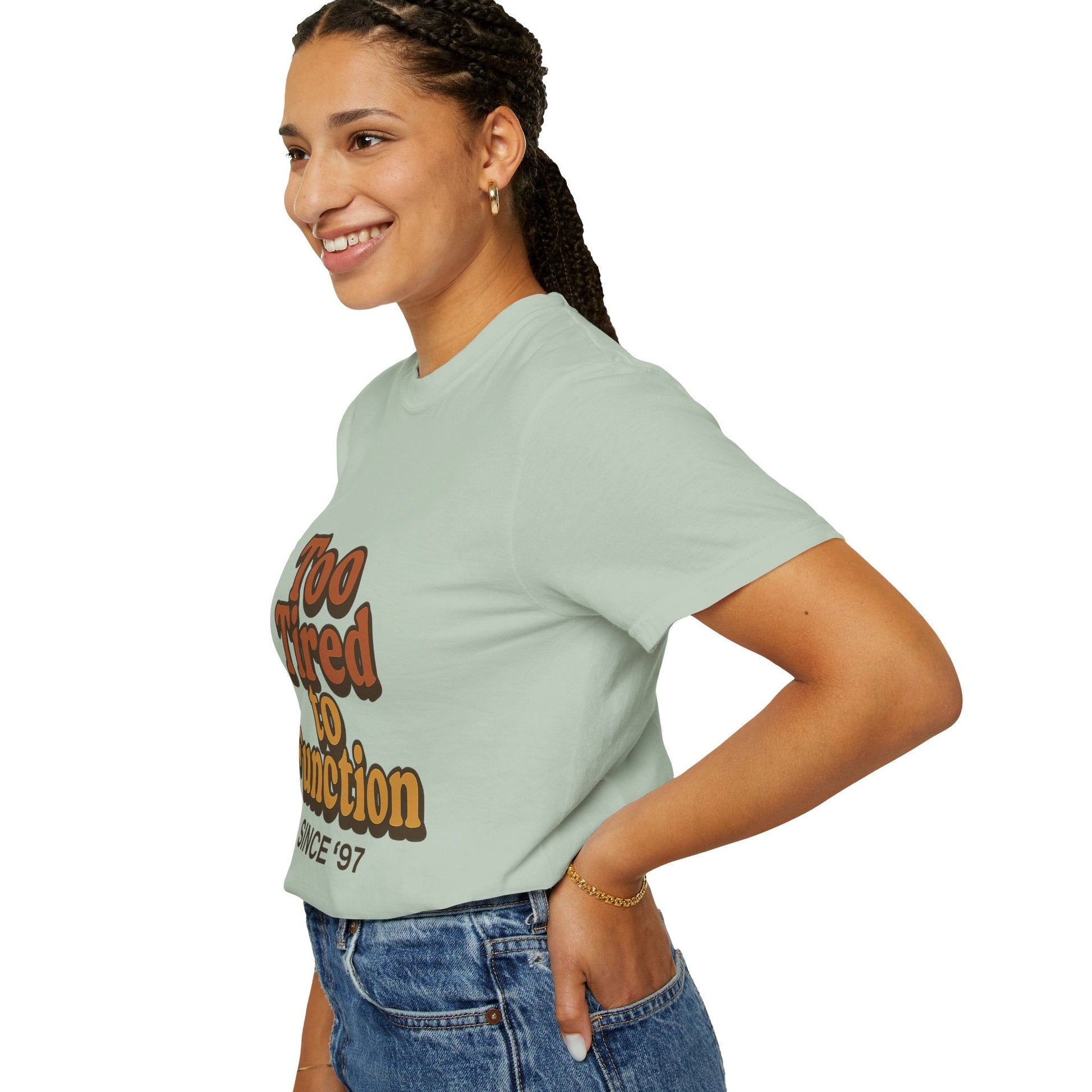 Too Tired to Function T-Shirt – Retro Unisex Graphic Tee | Funny Gift for Friends | 90s - Inspired Humor Shirt - The Buy Boom