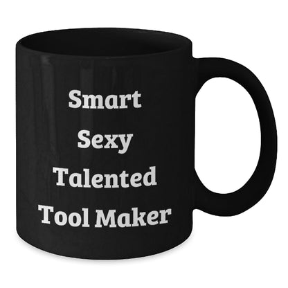 Tool Maker Funny Mug Gifts from Friends for Men, Black Ceramic Coffee Mug with Inspirational Quote, Unique Graduation Gifts - The Buy Boom