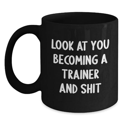 Trainer Gifts, Funny Inspirational Black Coffee Mug, Christmas Unique Presents for Trainer Enthusiasts, Gifts from Family to Trainer, Funny Trainer Quote, Trainer Mug for Men - The Buy Boom