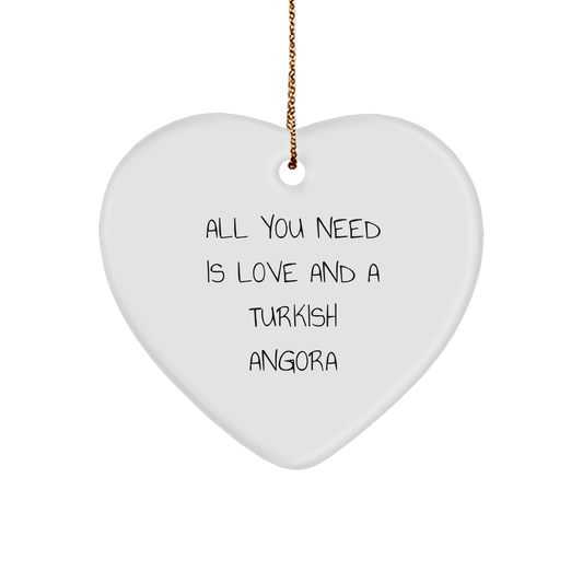 Turkish Angora Cat Lover's Heart Ornament, Gifts from Friends and Family, 'All You Need Is Love And A Turkish Angora', Christmas Unique Gifts - The Buy Boom