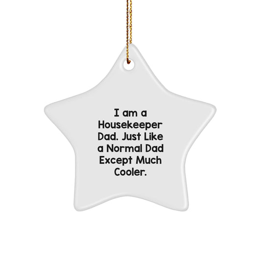 Unique Christmas Unique Gifts from Dad to Housekeeper - Funny Star Ornament for Housekeeper Gifts - The Buy Boom