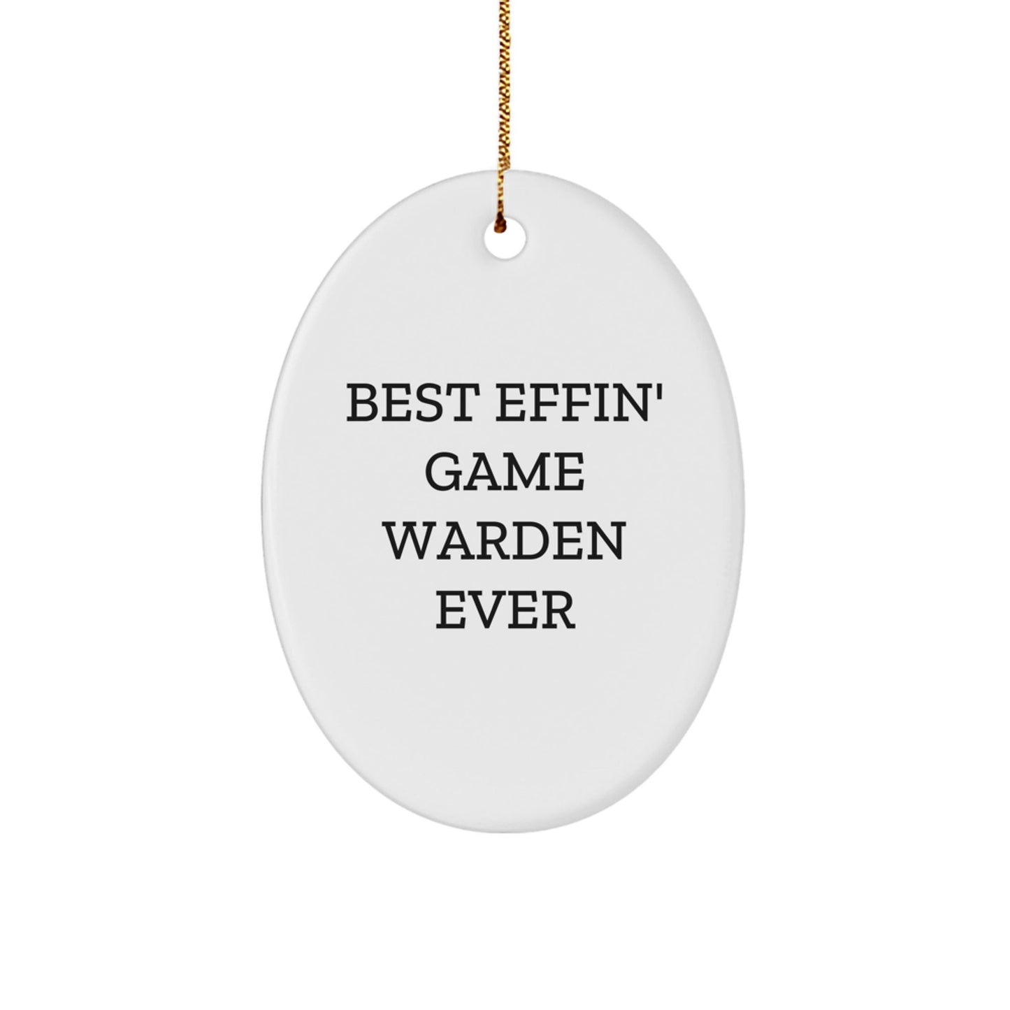 Unique Funny Game Warden Oval Ornament Gifts from Friends for Christmas - The Buy Boom