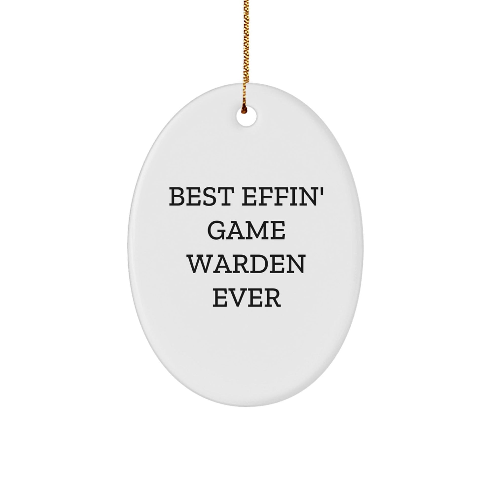 Unique Funny Game Warden Oval Ornament Gifts from Friends for Christmas - The Buy Boom