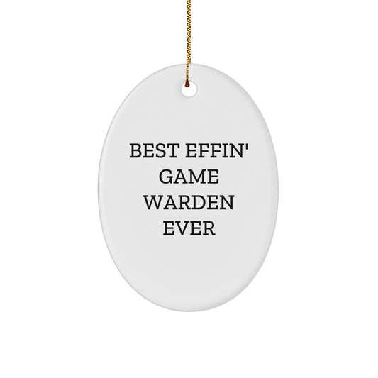 Unique Funny Game Warden Oval Ornament Gifts from Friends for Christmas - The Buy Boom