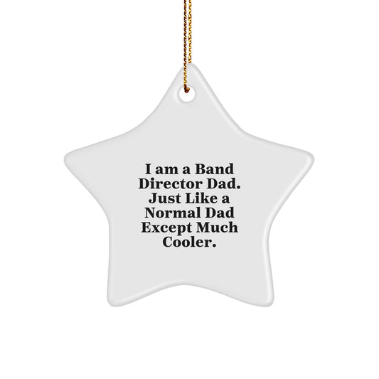Unique Funny Star Ornaments Gifts for Band Director Dad from Family, Funny Band Director Dad Christmas Unique Gifts for Men, Star Shaped Keepsake Ornaments - The Buy Boom