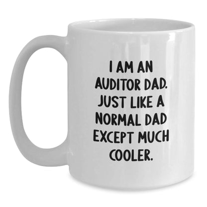 Unique Gifts for Auditors Dad, Funny White Coffee Mug for Auditor Friends, Christmas Unique Gifts from Family for Men - The Buy Boom