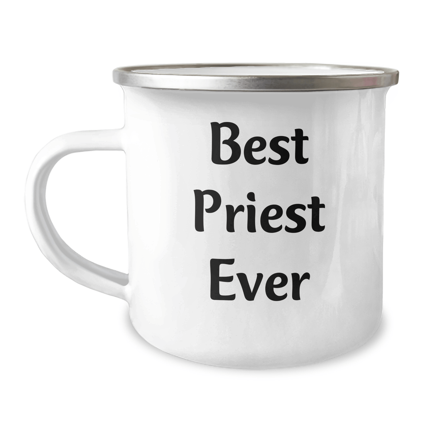 Unique Gifts for Best Priest Ever Funny Camping Mug for Father's Day, Gifts from Men to Priest, 12 oz Stainless Steel with Enamel Finish - The Buy Boom