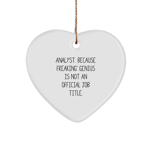 Unique Gifts from Men for Analyst Friends and Coworkers - Funny Heart Ornament, Christmas Unique Gifts - The Buy Boom