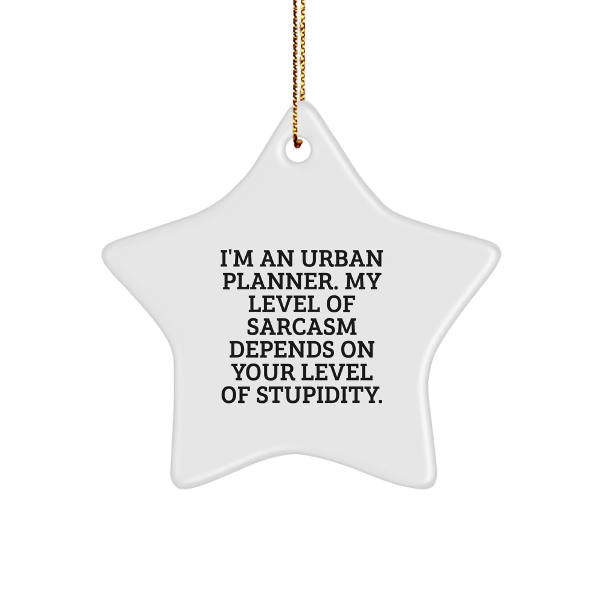 Urban Planner Gifts for Christmas - Funny Star Ornament with Sarcasm Quote, 'I'm An Urban Planner...', Gifts from Friends, Perfect for Urban Planner's Office - The Buy Boom