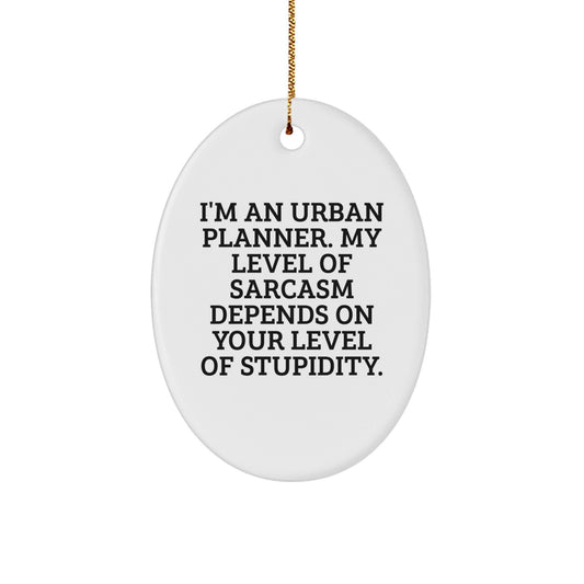 Urban Planner Gifts from Friends - I'm An Urban Planner Oval Ornament, Funny Quote, Christmas Unique Gifts for Urban Planner Men or Women - The Buy Boom