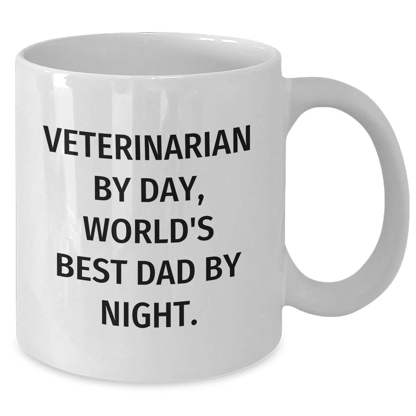 Veterinarian Gifts for Men, Funny White Coffee Mug, 'Veterinarian By Day, World's Best Dad By Night.' on Father's Day Unique Gifts from Family - The Buy Boom