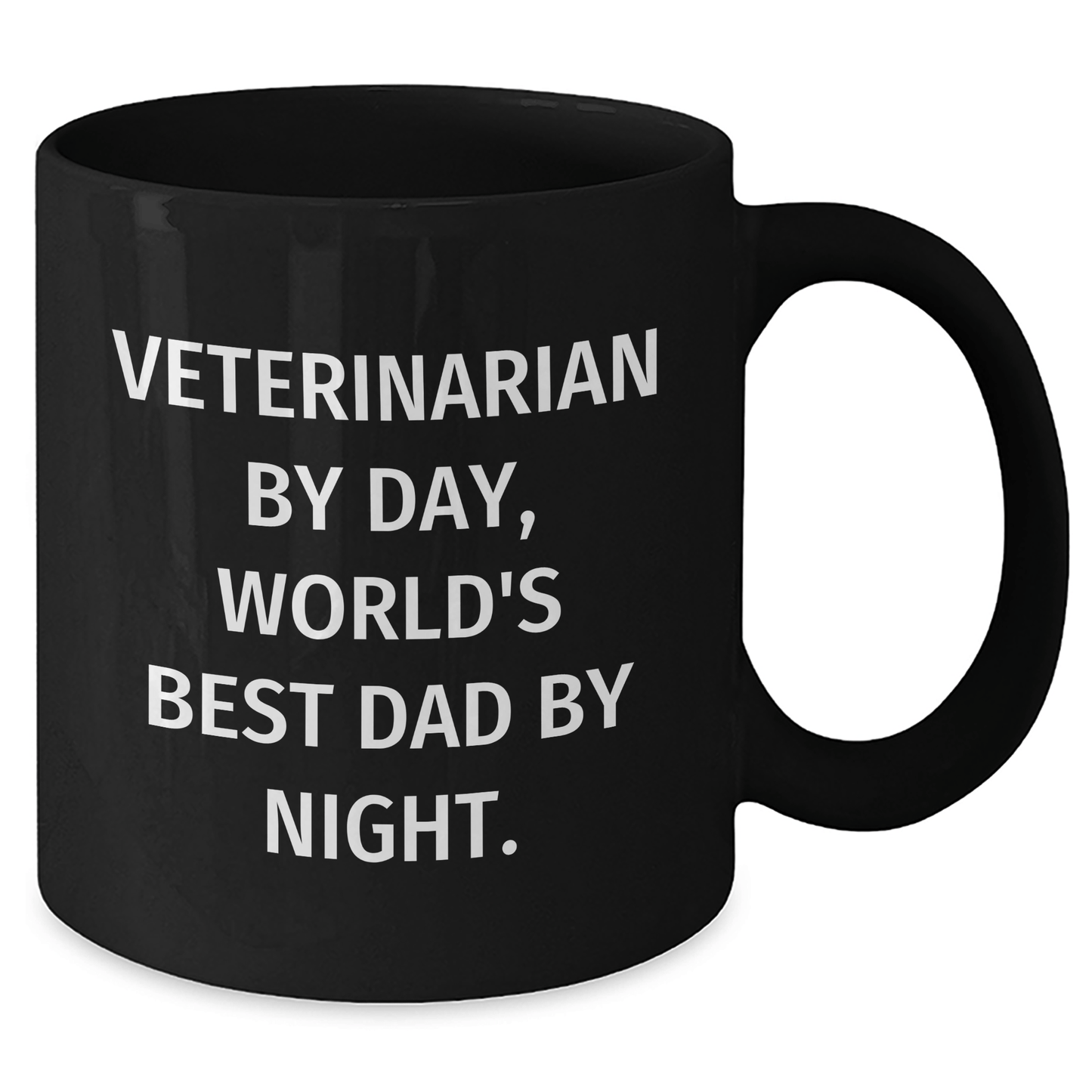 Veterinarian Gifts for Men - 'Veterinarian By Day, World's Best Dad By Night.' Black Coffee Mug, Father's Day Unique Gifts from Family - The Buy Boom