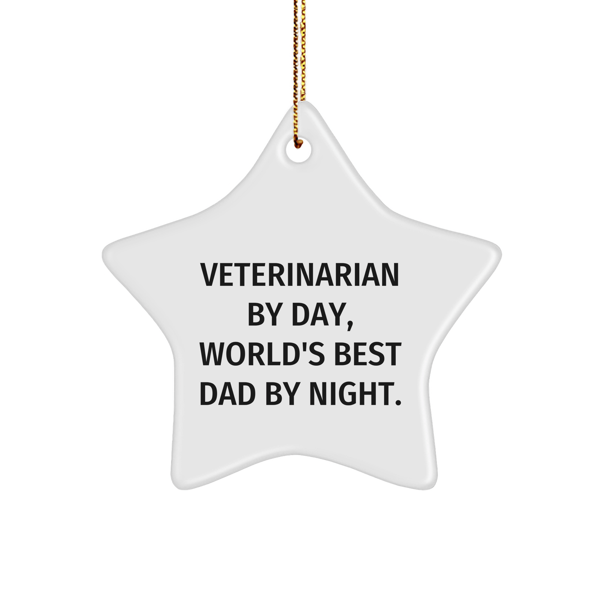 Veterinarian Gifts from Men, Unique Star Ornament for Veterinarian By Day, World's Best Dad By Night, Funny Christmas Unique Gift for Friends, Family, Coworkers - The Buy Boom