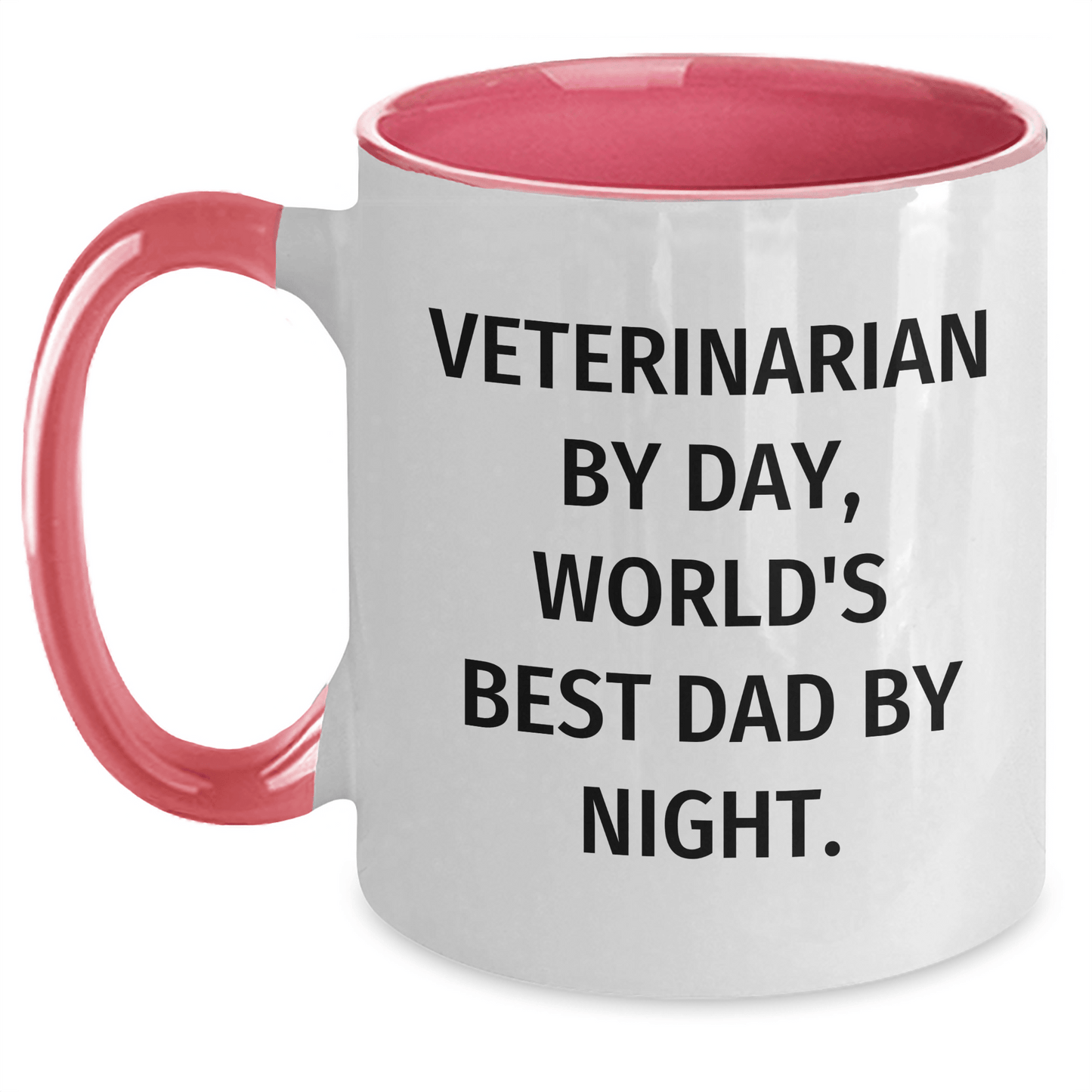 Veterinarian Humor Two Tone Coffee Mugs, Funny Gifts from Men to World's Best Dad, Unique Father's Day Unique Gifts for Veterinarian - The Buy Boom