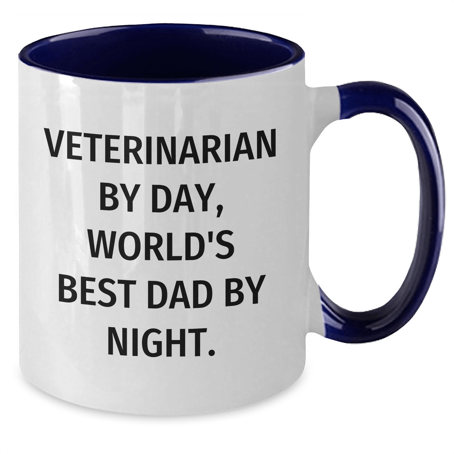 Veterinarian Humor Two Tone Coffee Mugs, Funny Gifts from Men to World's Best Dad, Unique Father's Day Unique Gifts for Veterinarian - The Buy Boom