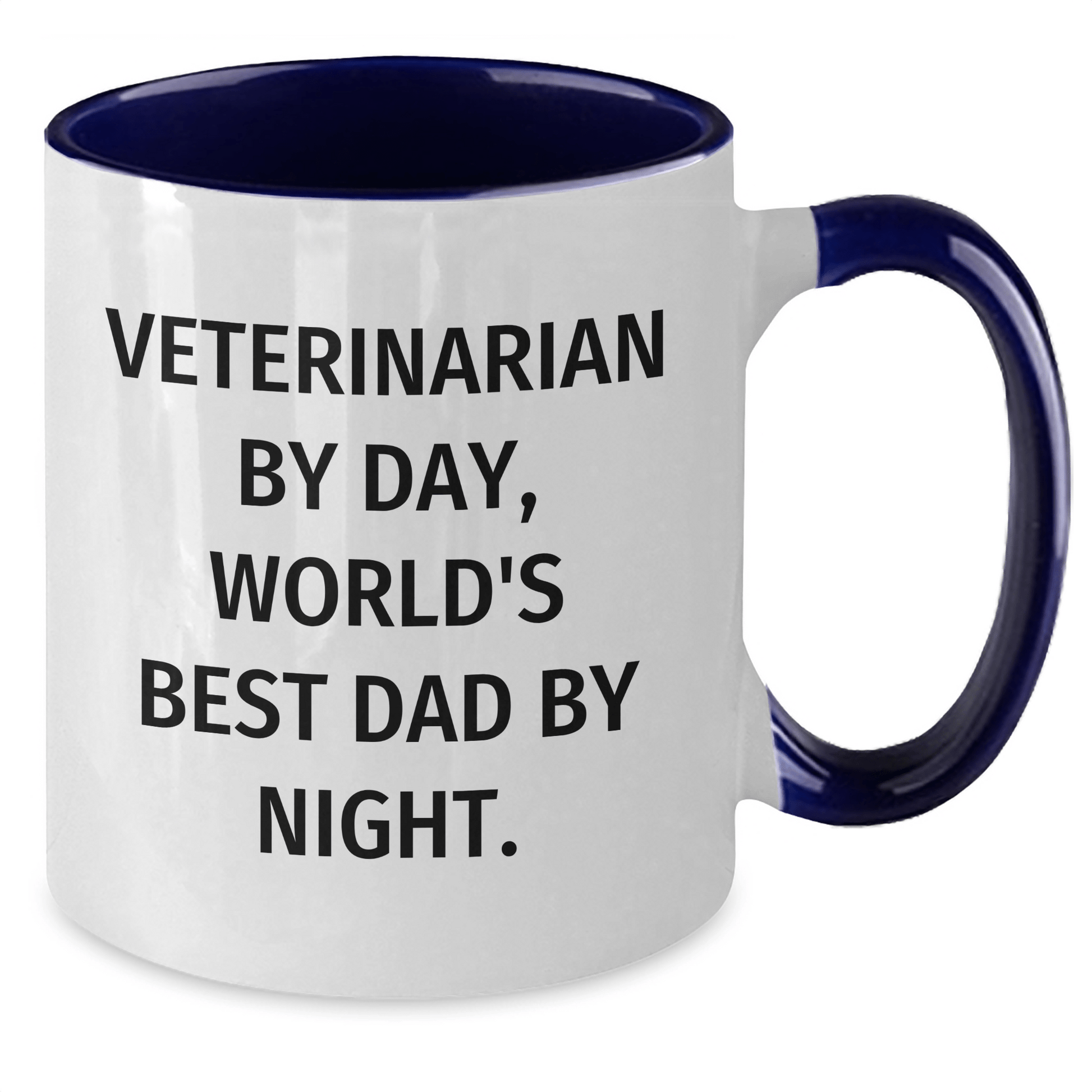 Veterinarian Humor Two Tone Coffee Mugs, Funny Gifts from Men to World's Best Dad, Unique Father's Day Unique Gifts for Veterinarian - The Buy Boom