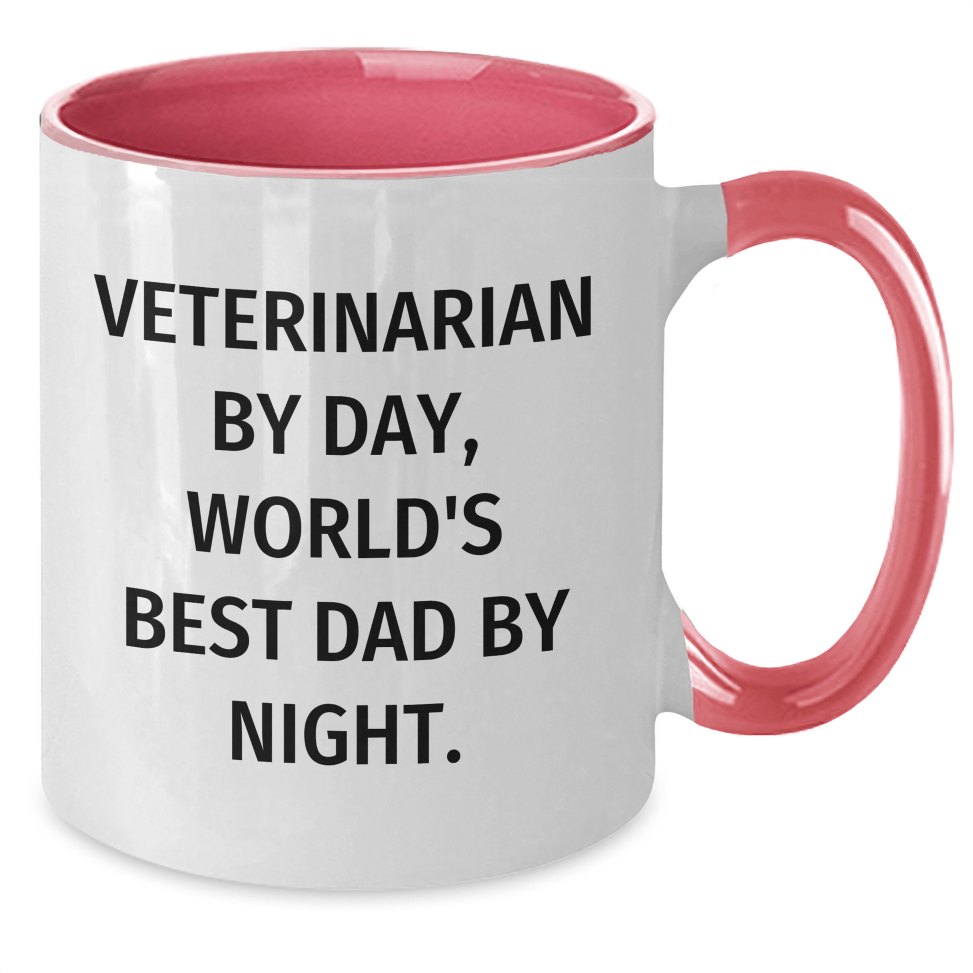 Veterinarian Humor Two Tone Coffee Mugs, Funny Gifts from Men to World's Best Dad, Unique Father's Day Unique Gifts for Veterinarian - The Buy Boom