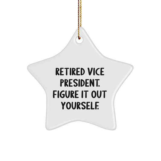 Vice President Gifts for Men, Funny Star Ornament with Quote 'Figure It Out Yourself' for Christmas, Gifts from Family - The Buy Boom