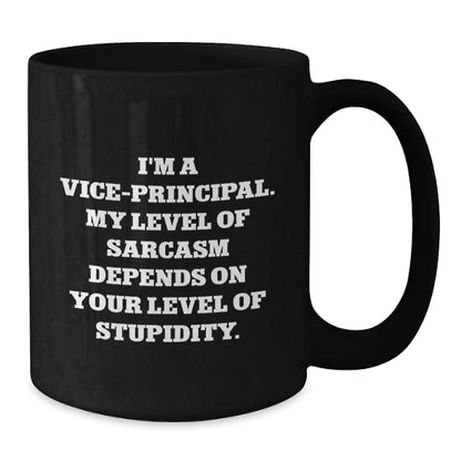 Vice - Principal Humor Black Coffee Mug, Funny Sarcasm Quotes Gifts from Friends to Vice - Principal, Unique Graduation Gifts for Vice - Principal - The Buy Boom