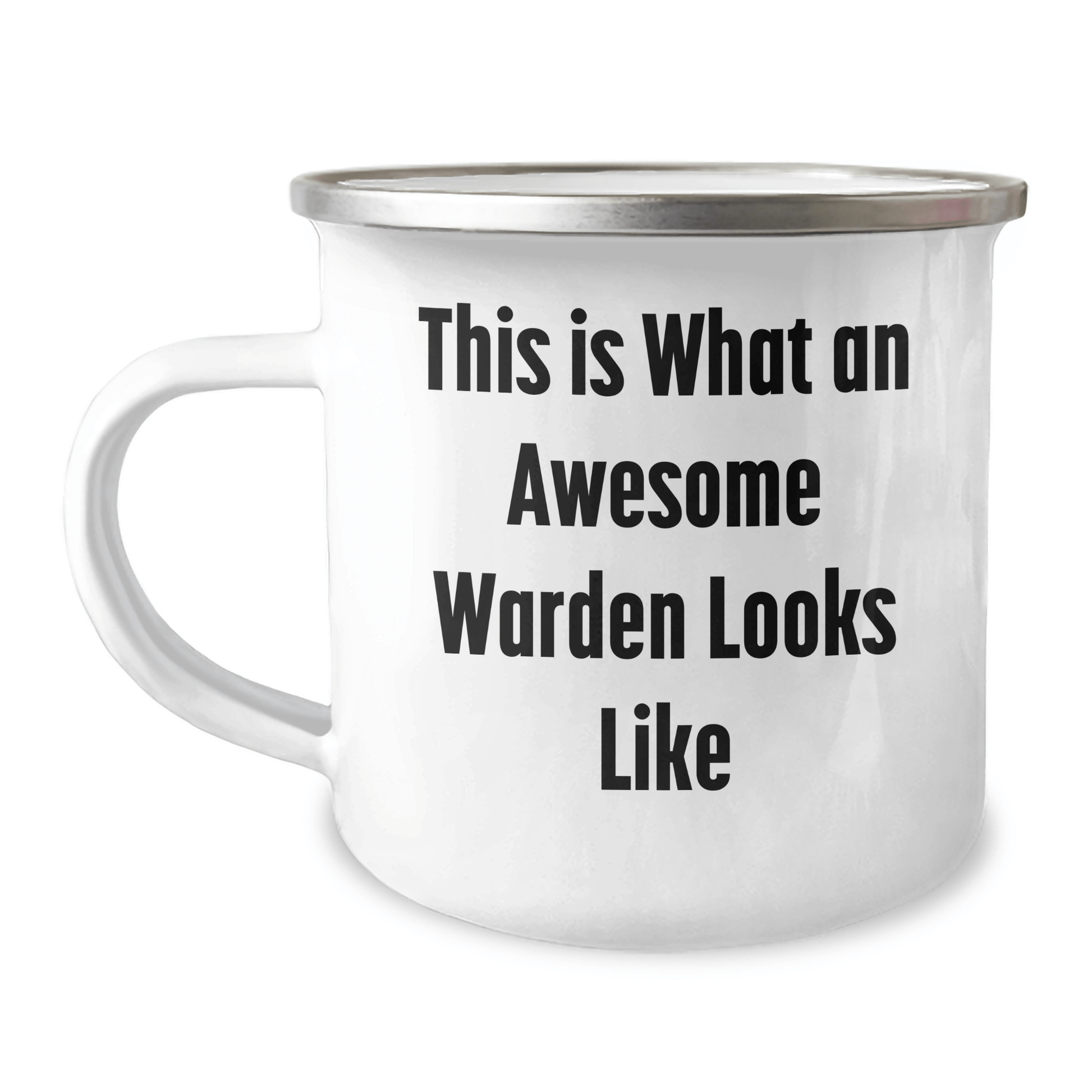 Warden Camping Mug Gifts - This Is What An Awesome Warden Looks Like, Funny Quote, Stainless Steel with Enamel Finish, Gifts from Family, Gifts for Warden, Unique Camping Mug for Father's Day - The Buy Boom
