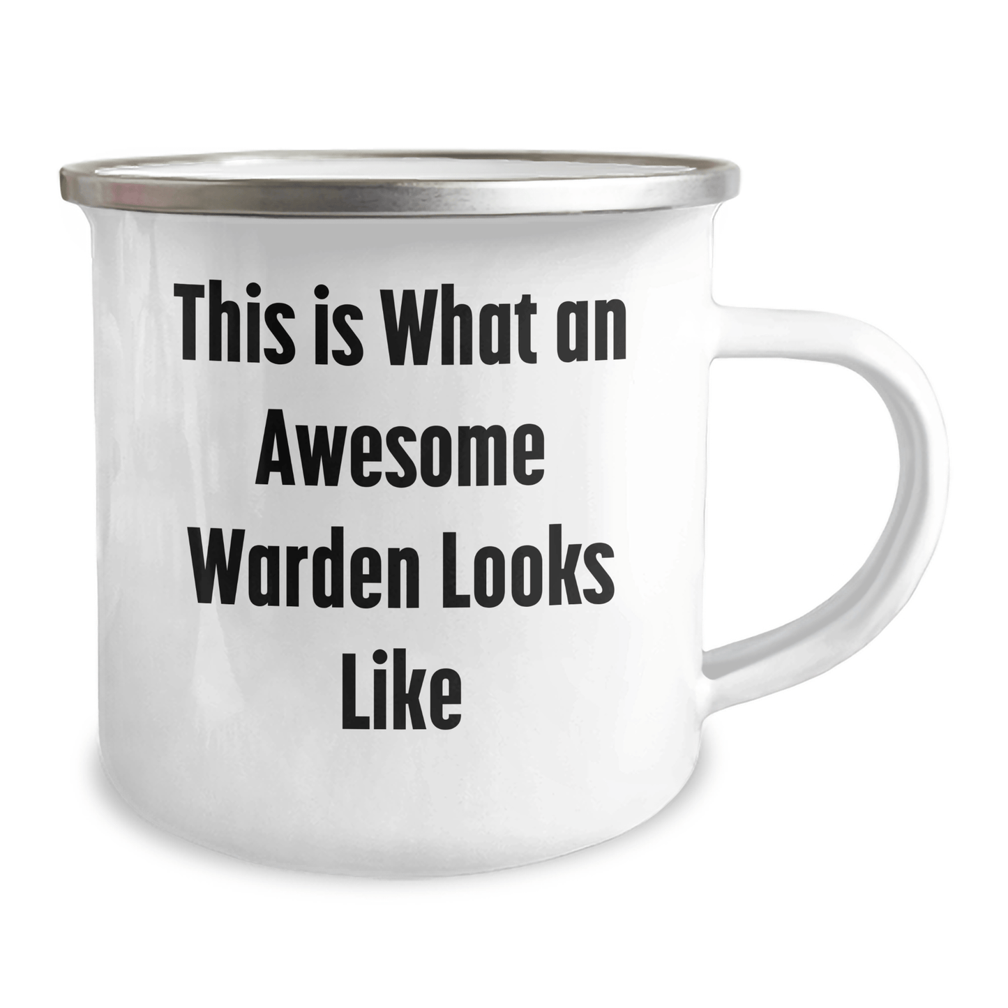 Warden Camping Mug Gifts - This Is What An Awesome Warden Looks Like, Funny Quote, Stainless Steel with Enamel Finish, Gifts from Family, Gifts for Warden, Unique Camping Mug for Father's Day - The Buy Boom