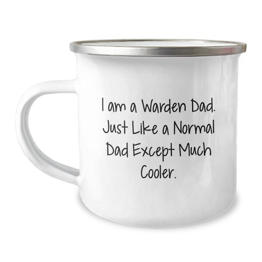 Warden Dad Gifts, I Am A Warden Dad, Funny Camping Mug for Graduation, Gifts from Mom, Gifts for Warden - The Buy Boom