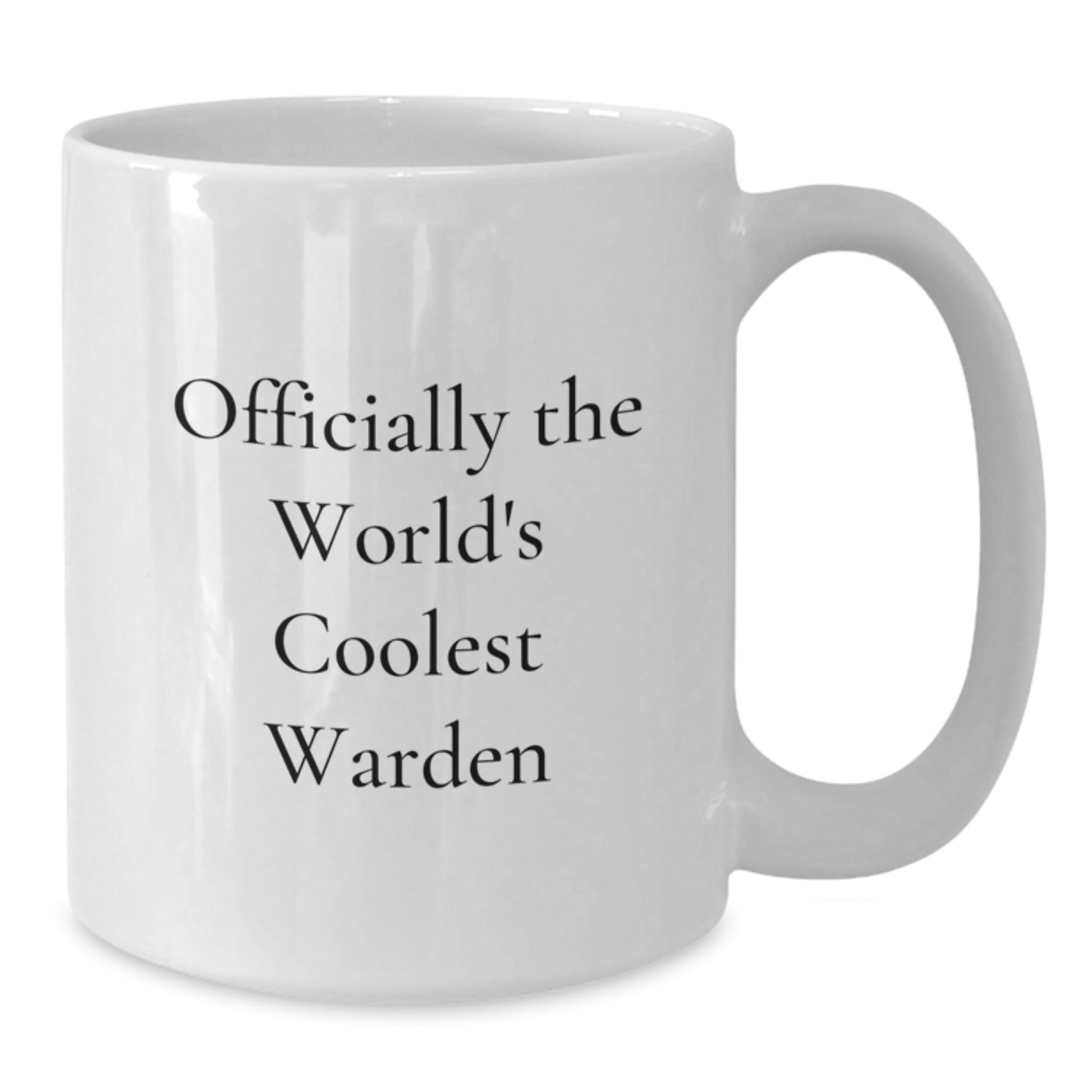 Warden Lover Gifts - Funny White Coffee Mug - Gifts from Friends to Warden - Inspirational Quote - Officially The World's Coolest Warden - The Buy Boom