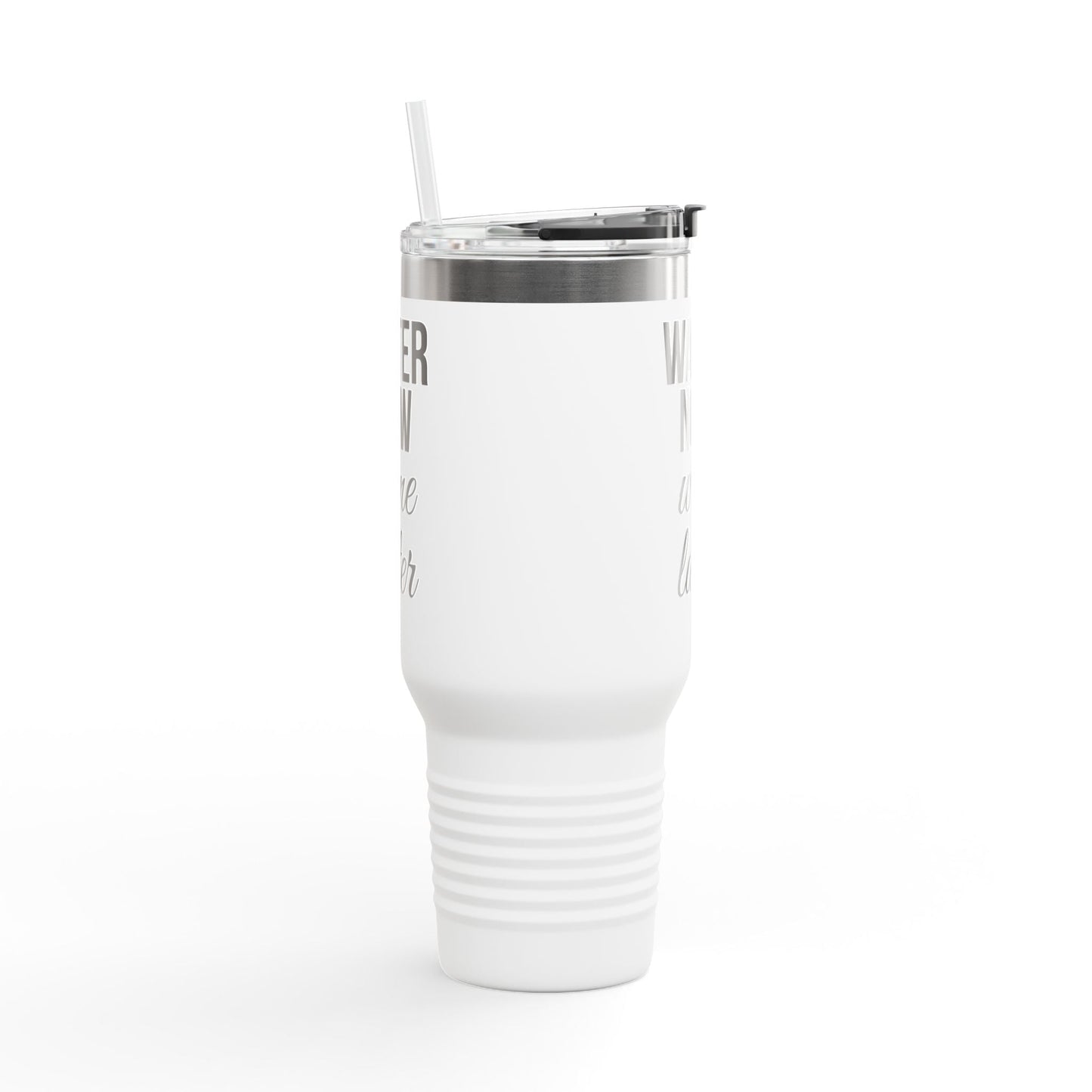 Water Now, Wine Later – 40oz Travel Tumbler for Hydration & Humor - The Buy Boom