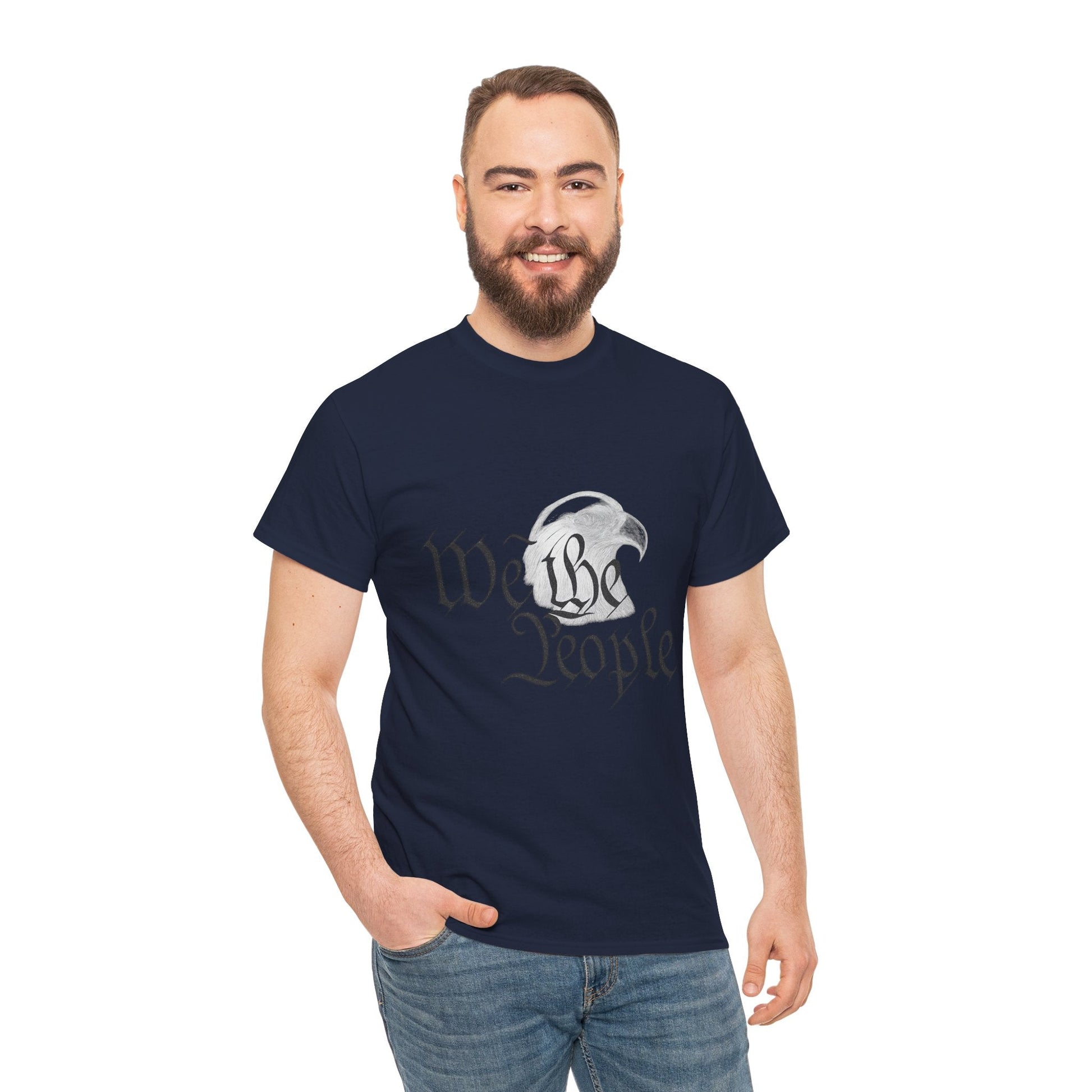 “We the People” Patriotic T-Shirt – Unisex Heavy Cotton Tee for Everyday Freedom, Activists & American Pride - The Buy Boom