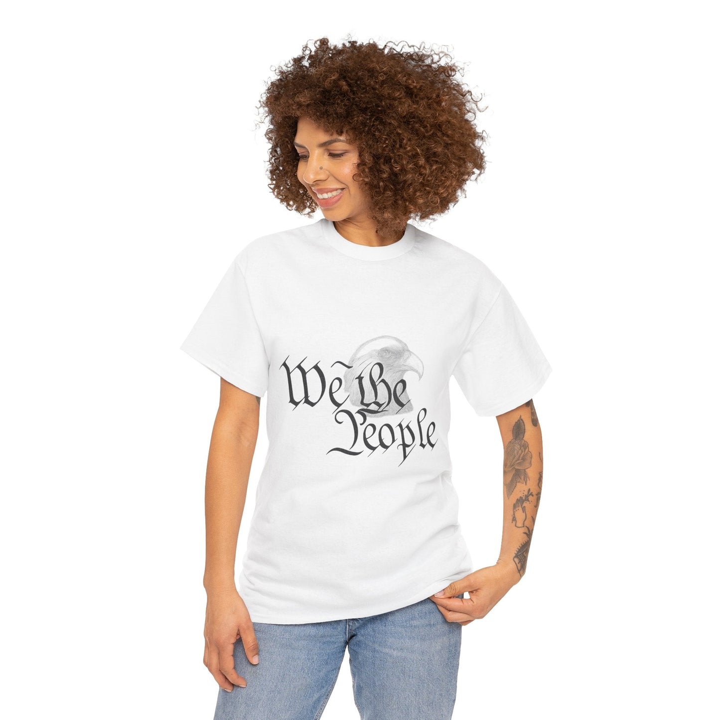 “We the People” Patriotic T-Shirt – Unisex Heavy Cotton Tee for Everyday Freedom, Activists & American Pride - The Buy Boom