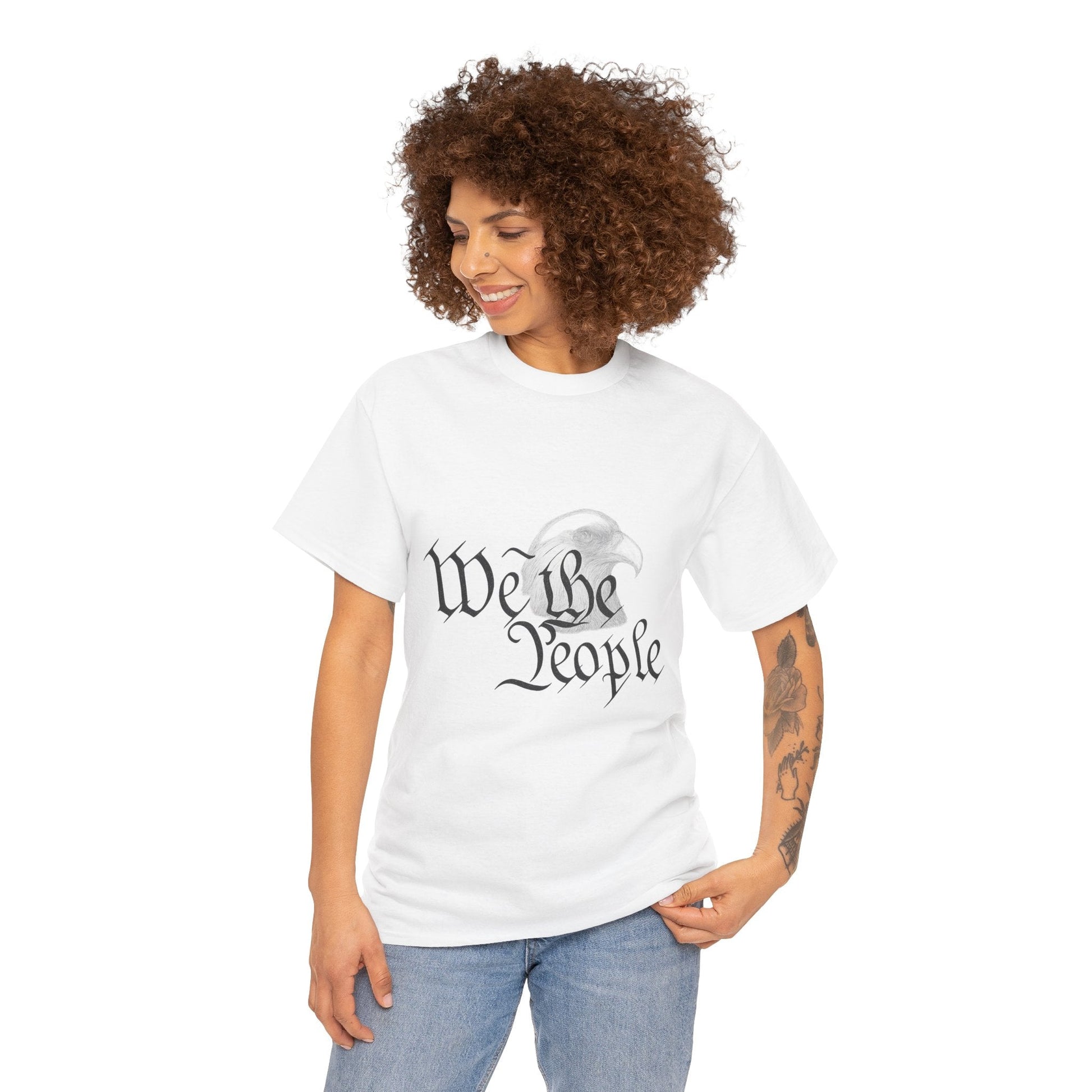 “We the People” Patriotic T-Shirt – Unisex Heavy Cotton Tee for Everyday Freedom, Activists & American Pride - The Buy Boom