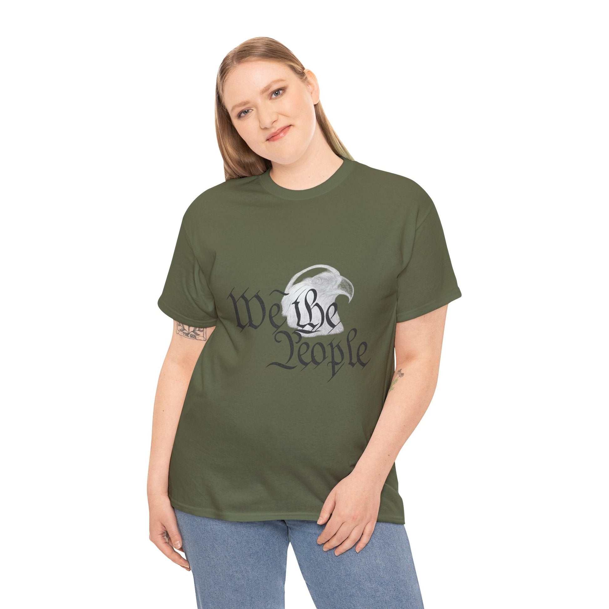 “We the People” Patriotic T-Shirt – Unisex Heavy Cotton Tee for Everyday Freedom, Activists & American Pride - The Buy Boom