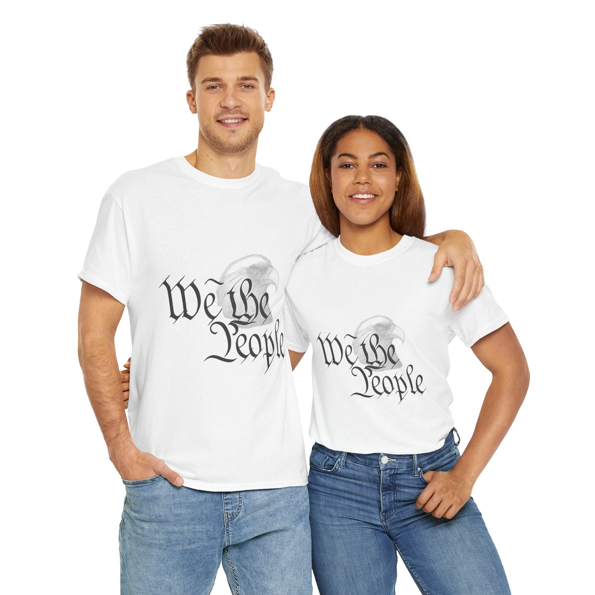 “We the People” Patriotic T-Shirt – Unisex Heavy Cotton Tee for Everyday Freedom, Activists & American Pride - The Buy Boom