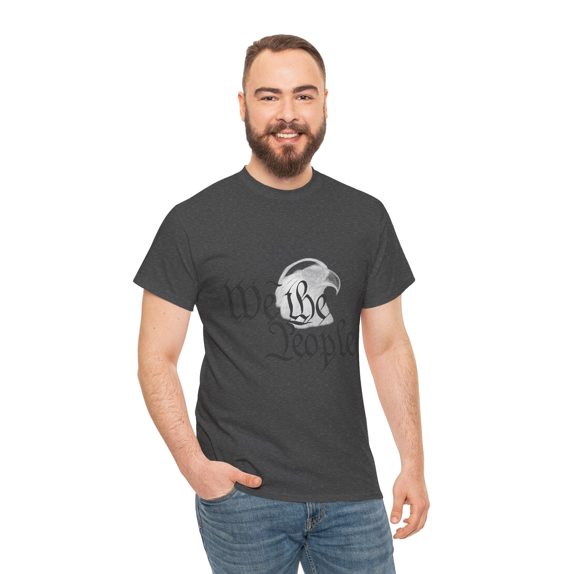 “We the People” Patriotic T-Shirt – Unisex Heavy Cotton Tee for Everyday Freedom, Activists & American Pride - The Buy Boom