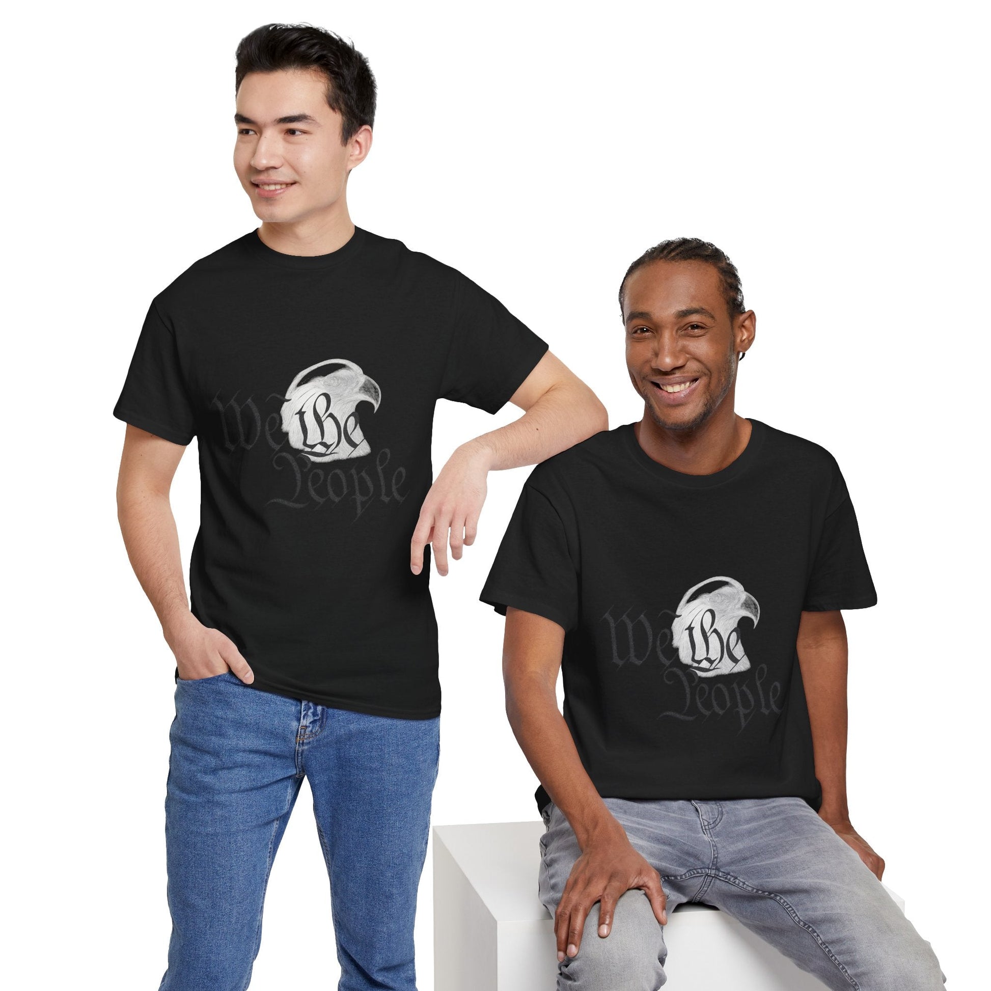 “We the People” Patriotic T-Shirt – Unisex Heavy Cotton Tee for Everyday Freedom, Activists & American Pride - The Buy Boom