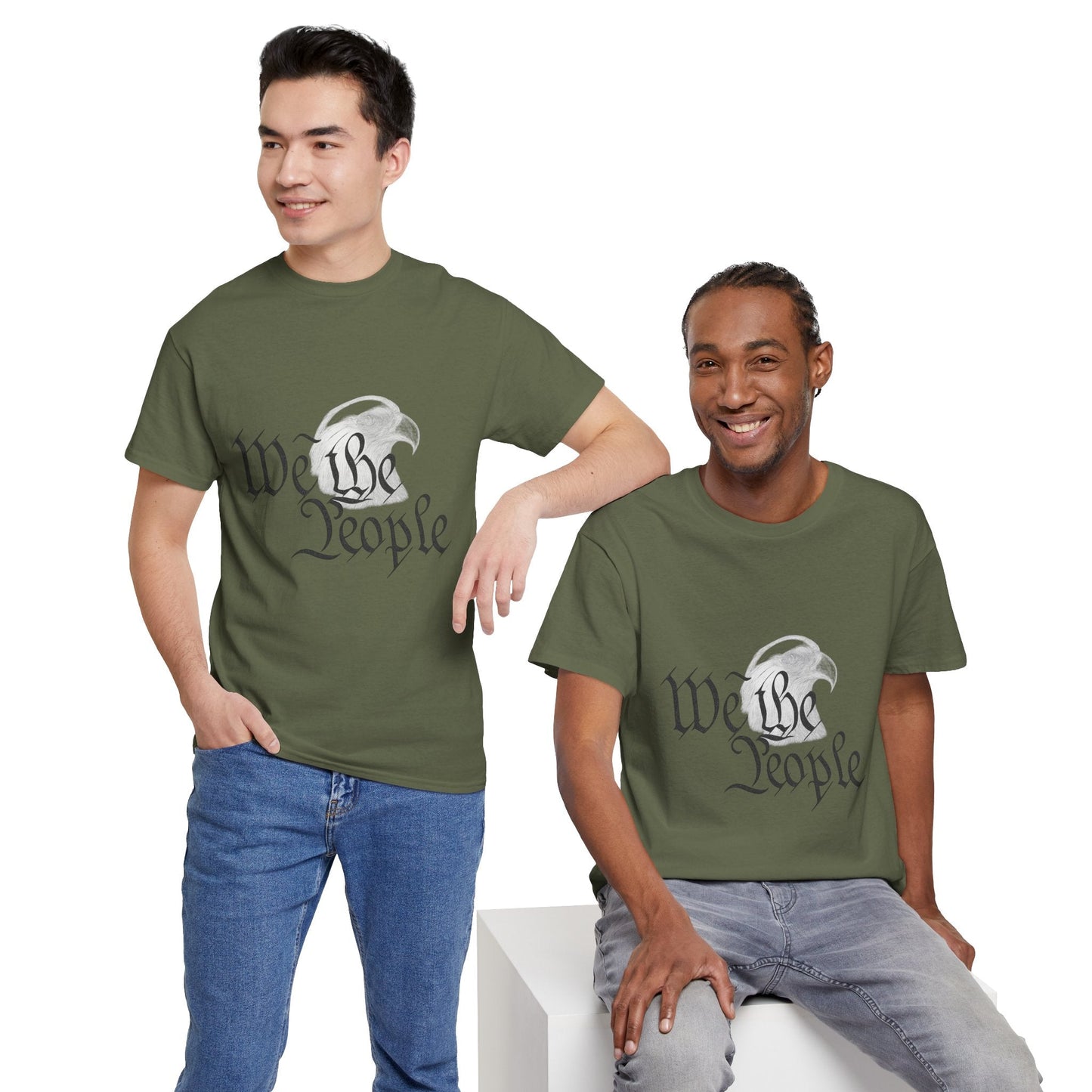“We the People” Patriotic T-Shirt – Unisex Heavy Cotton Tee for Everyday Freedom, Activists & American Pride - The Buy Boom