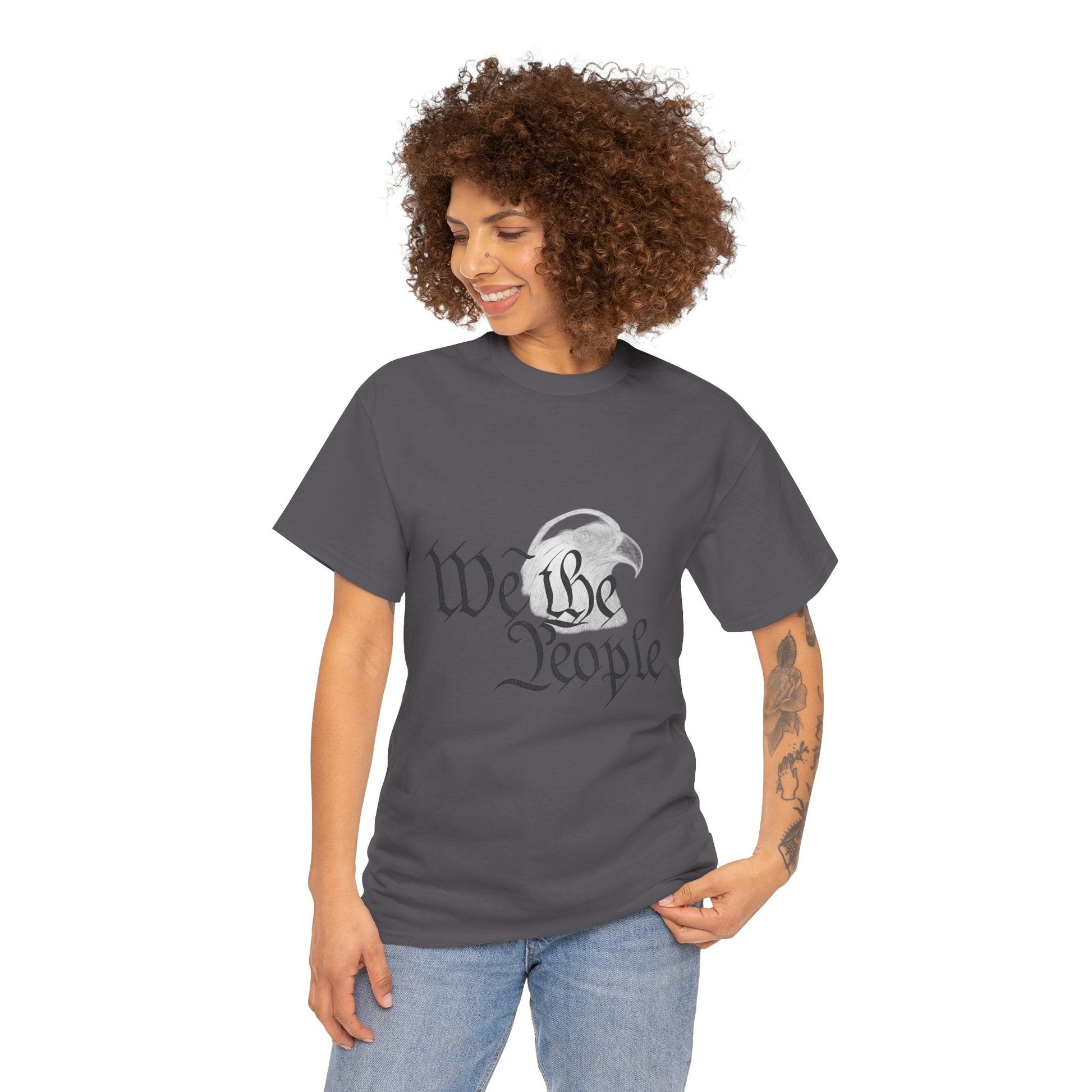 “We the People” Patriotic T-Shirt – Unisex Heavy Cotton Tee for Everyday Freedom, Activists & American Pride - The Buy Boom