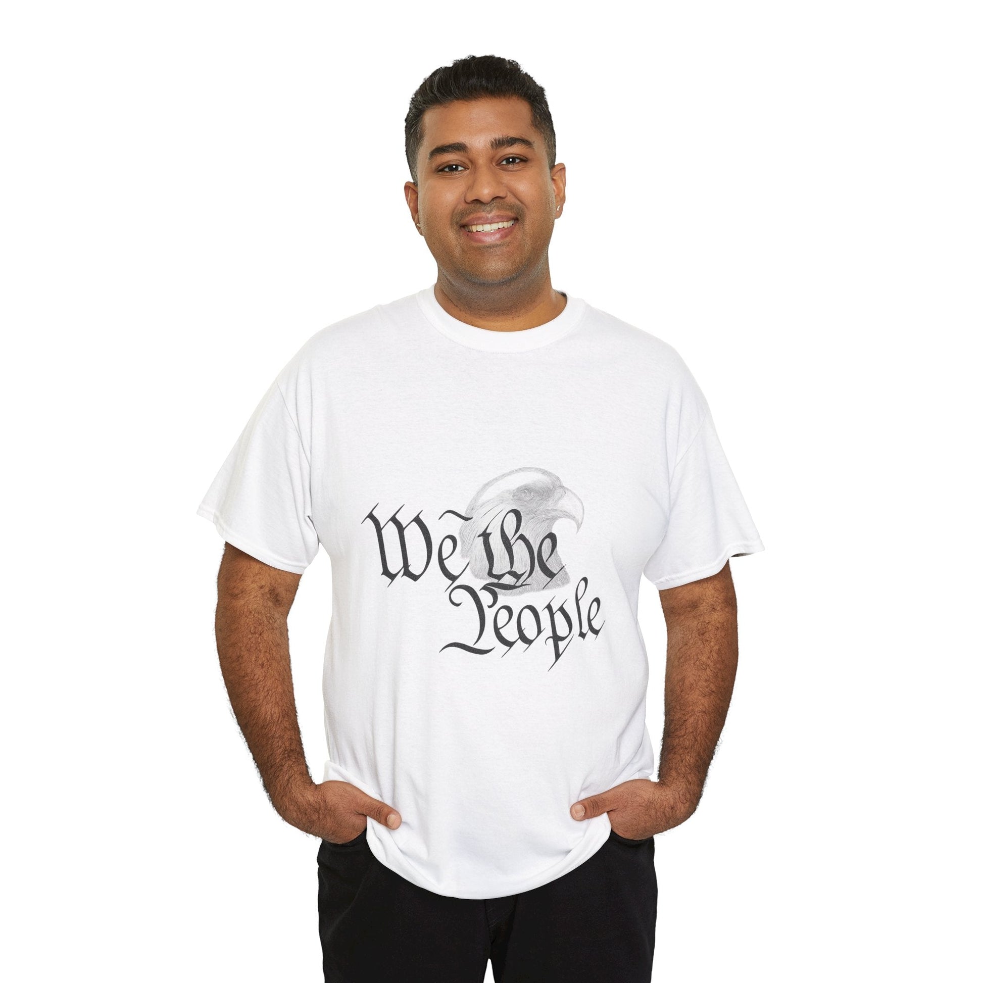 “We the People” Patriotic T-Shirt – Unisex Heavy Cotton Tee for Everyday Freedom, Activists & American Pride - The Buy Boom
