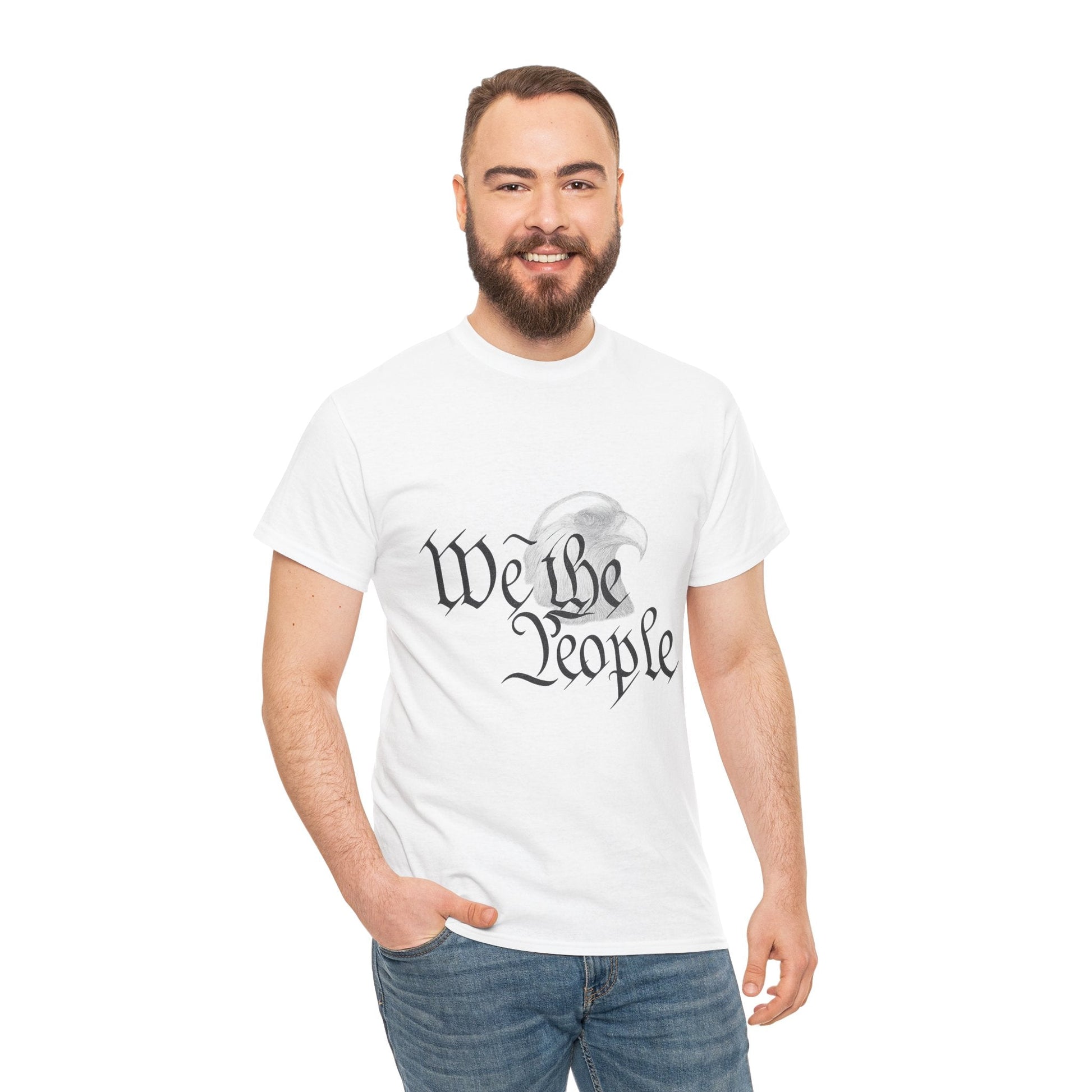 “We the People” Patriotic T-Shirt – Unisex Heavy Cotton Tee for Everyday Freedom, Activists & American Pride - The Buy Boom