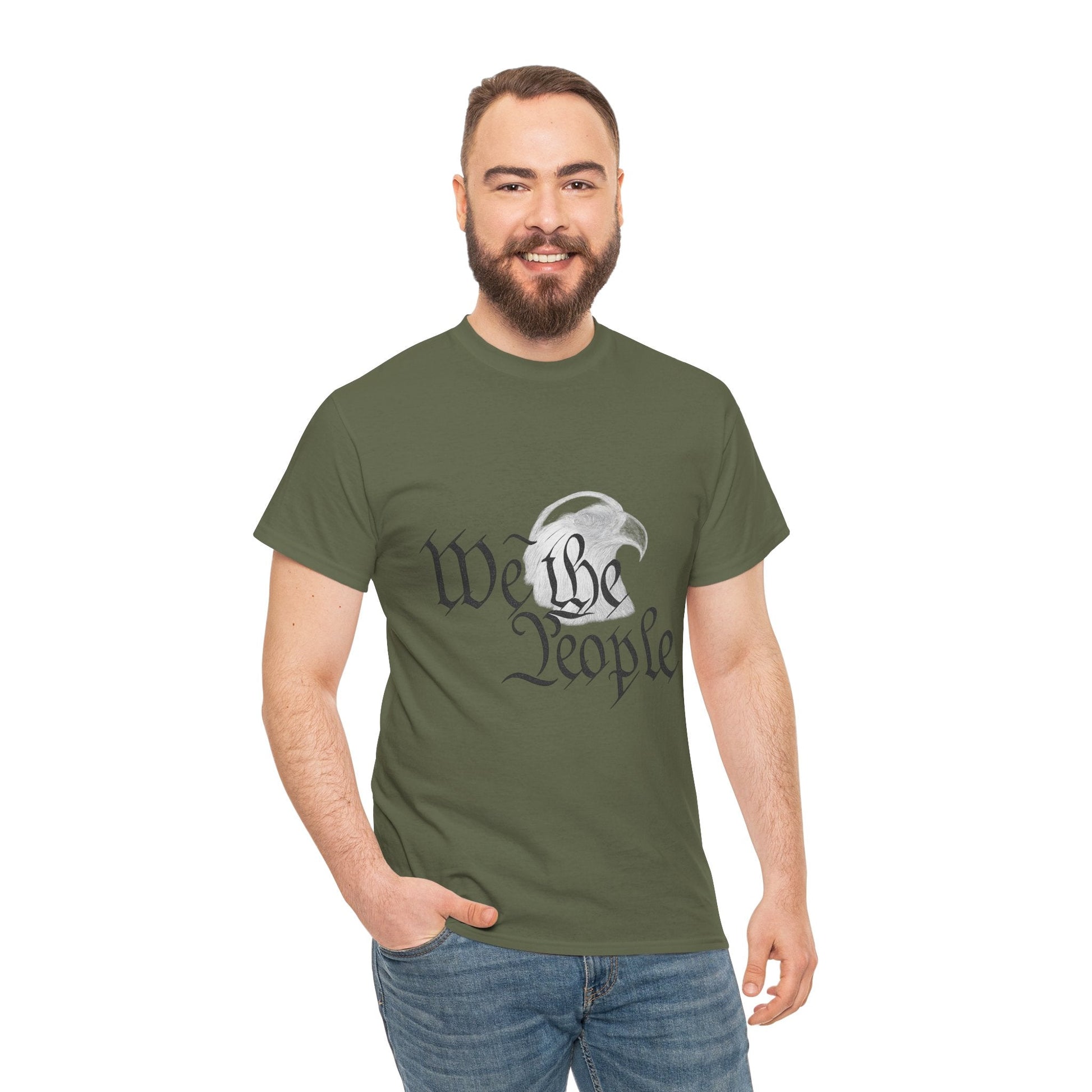 “We the People” Patriotic T-Shirt – Unisex Heavy Cotton Tee for Everyday Freedom, Activists & American Pride - The Buy Boom