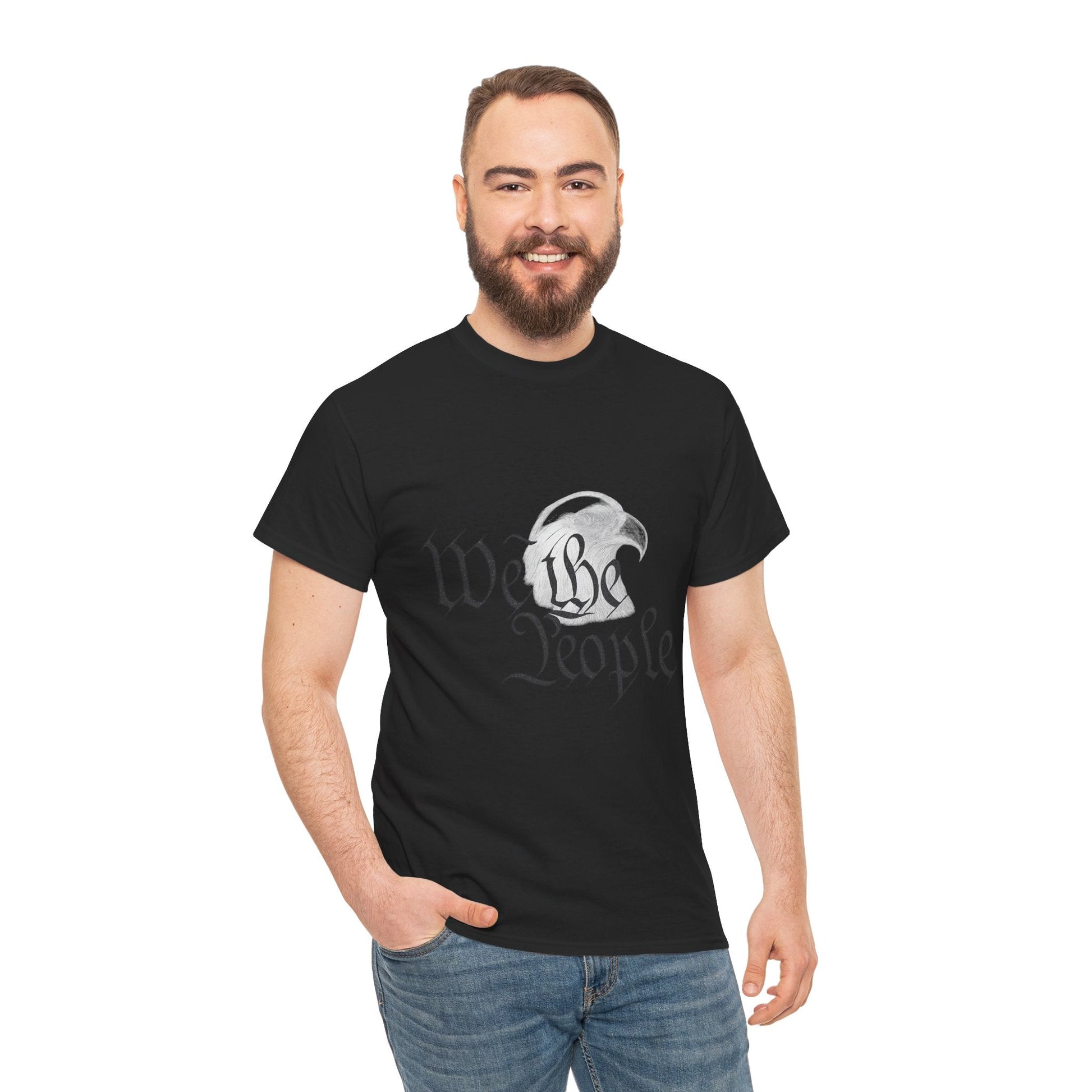 “We the People” Patriotic T-Shirt – Unisex Heavy Cotton Tee for Everyday Freedom, Activists & American Pride - The Buy Boom
