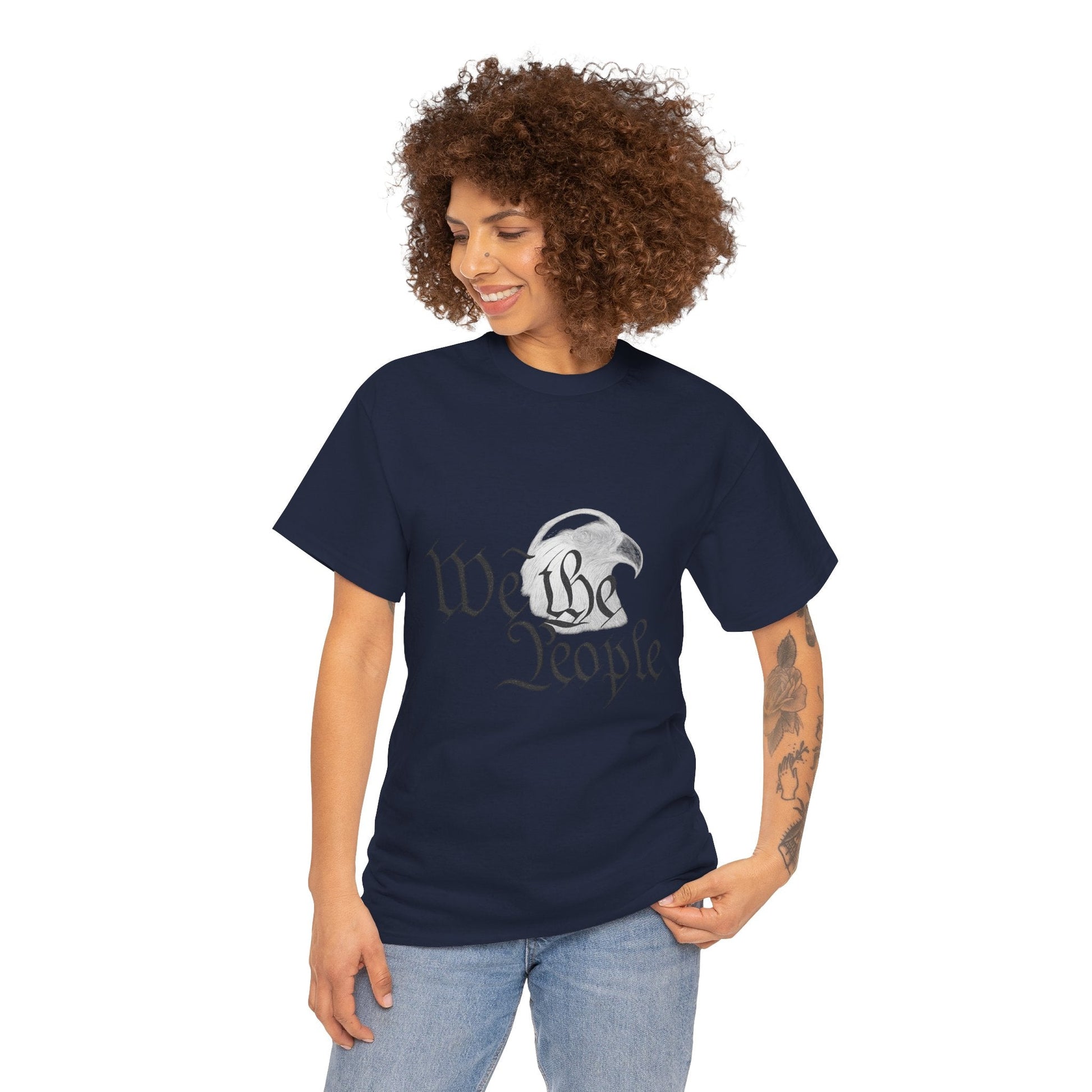 “We the People” Patriotic T-Shirt – Unisex Heavy Cotton Tee for Everyday Freedom, Activists & American Pride - The Buy Boom