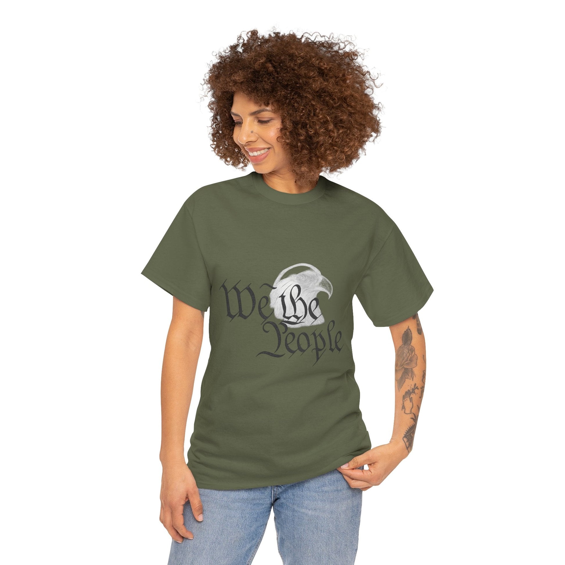 “We the People” Patriotic T-Shirt – Unisex Heavy Cotton Tee for Everyday Freedom, Activists & American Pride - The Buy Boom