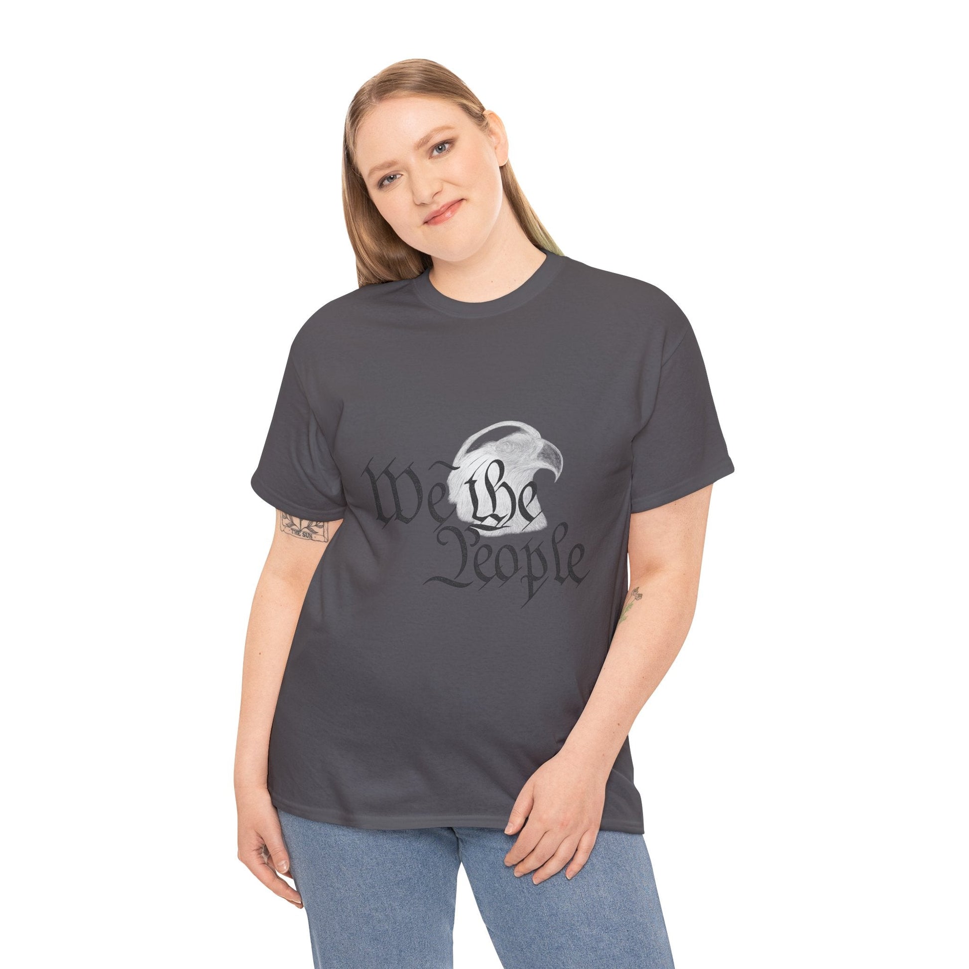 “We the People” Patriotic T-Shirt – Unisex Heavy Cotton Tee for Everyday Freedom, Activists & American Pride - The Buy Boom